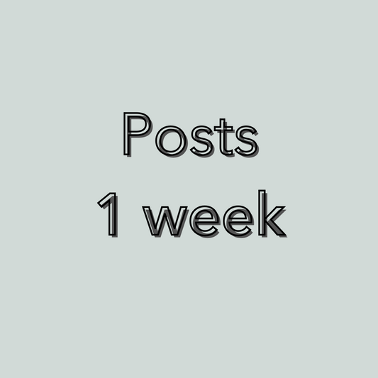 Posts - 1 week supply